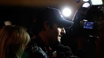 Mark Webber looks pensive after yesterday’s qualifying session for today’s big race.