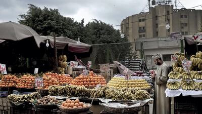Egyptian inflation is forecast to fall below 10 per cent by 2019. Nariman El-Mofty / AP