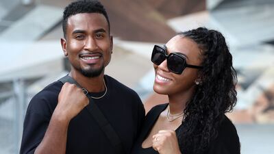 Remsey Gabriel and Suzette Guerrero have travelled from the US to be at UFC 308.