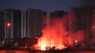 Ther US Embassy compound in Baghdad after a drone attack in March. Reuters