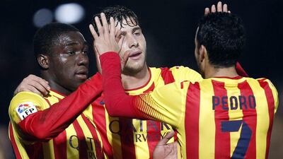 Barcelona need at least one point from their match with Celtic on Wednesday to clinch the top spot in Group H. Alberto Saiz / AP