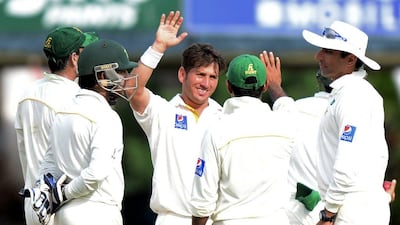 Sri Lanka's first innings lead could have been much bigger were it not for the five wickets of Yasir Shah, centre. Lakruwan Wanniarachchi / AFP / June 26, 2015