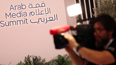 This week's Arab Media Summit in Dubai has brought together more than 300 speakers and 6,000 participants. Chris Whiteoak / The National