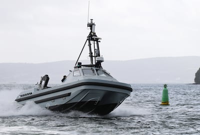 The Harrier, a new autonomous mine countermeasures vessel. Photo: UK Ministry of Defence