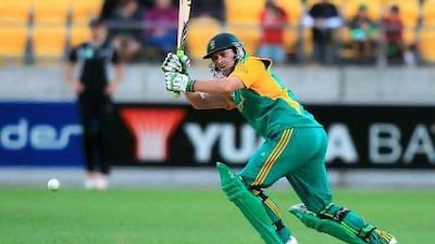 South Africa's captain AB de Villiers hit a century to steer his side past New Zealand today.