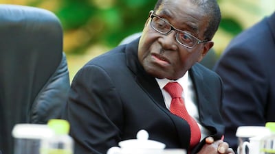 Mugabe meeting Chinese cleaders in Beijing in 2014. Diego Azubel-Pool/Getty Images