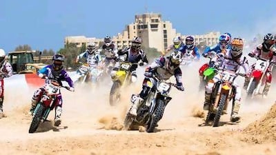 The DMX Motocross track in Jebel Ali has changed every season since 2003 and can be challenging to negotiate. Courtesy Arab Motocross Championship