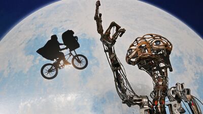 The original mechatronic E. T. character from Steven Spielberg's 1982 film of the same name, on display in Beverly Hills, California. AFP