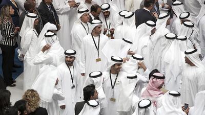 Top oil company executives attending the Abu Dhabi International Petroleum Exhibition & Conference are eagerly awaiting announcement of a new consortium for Adco. Silvia Razgova / The National