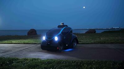 Self-driving police vehicles will soon be monitoring Dubai’s streets in a bid to increase security. Courtesy Dubai Police