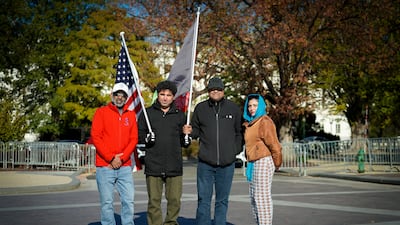 A protest group known as the Capitol Fire Watch has been gathering outside Congress for months