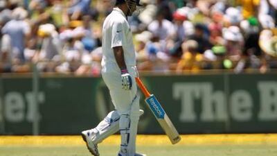 MS Dhoni walks back to the pavilion after being dismissed by Australia in Perth last week. The India captain, though, has not lost his sheen, say advertisers.