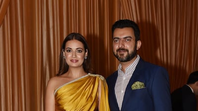Dia Mirza with husband Sahil Sangha attend the wedding reception of Isha Ambani, whose father is tycoon Mukesh Ambani, with Anand Piramal, son of Indian billionaire industrialist Ajay Piramal. Photo: AFP