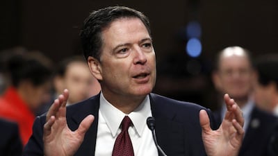 Former FBI director James Comey testifies during a Senate Intelligence Committee hearing on Capitol Hill on June 8, 2017 in Washington. Alex Brandon/AP Photo