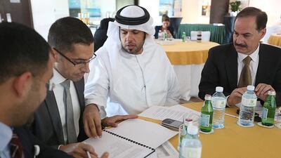 Delegates at a workshop organised by the Food and Agriculture Organisation, where shortfalls in different emirates’ food-safety systems were addressed to prepare for the introduction of a federal law. Fatima Al Marzooqi / The National