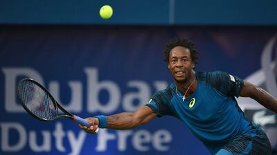 Gael Monfils overcame Dan Evans in the second round of the Dubai Duty Free Tennis Championships on Wednesday. Tom Dulat / Getty Images