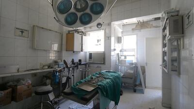 The damage inside a field hospital after air strikes on a rebel-held area of Aleppo on July 24, 2016. Abdalrhman Ismail/Reuters