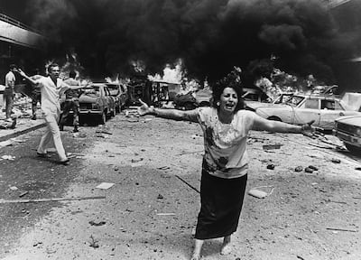 This car bomb in West Beirut in 1986 killed 13 people and injured at least 92. AFP