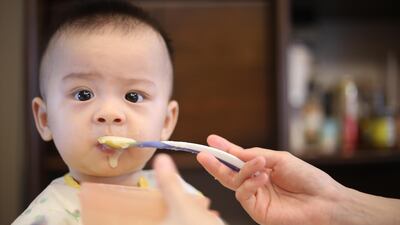 Feeding babies purees is a more traditional style of weaning. Unsplash