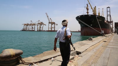 Control of Yemen's Red Sea port of Hodeidah gives the Iran-backed Houthis a strategically important position not far from the Bab Al Mandeb strait. Reuters