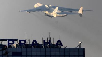 Empty it weighs 285 tonnes and has a maximum takeoff weight of 640 tonnes. David W Cerny / Reuters
