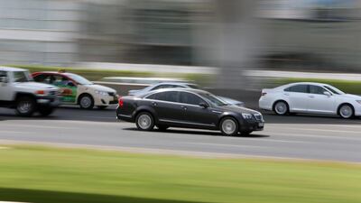 Men were responsible for almost 87 per cent of all traffic accidents in the first six months of this year, the department says. Pawan Singh / The National