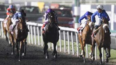 Planteur, far left, comes home third in the Dubai World Cup.