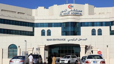 Al Noor Hospital between Airport road and Khaleej Al Arabi street in Abu Dhabi. The company has announced an IPO on the London Stock Exchange. Ravindranath K / The National