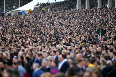 Huge crowds attended the Cheltenham Festival in March, drawing criticism amid the spread of the coronavirus. PA