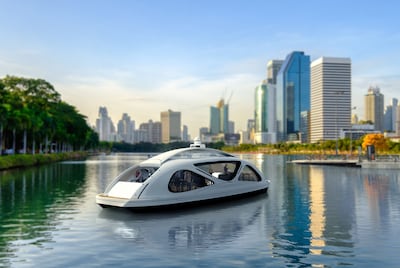 An artist's illustration of the Zeabuz autonomous ferry, which operates in Stockholm, Sweden. Photo: Zeabuz