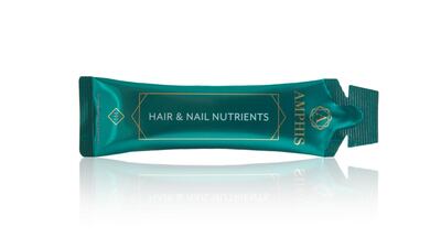Amphis: Infused with vitamins, minerals and sea plants such as algae and kelp from the coast of Ireland, Amphis Ritual products are naturally formulated. The brand’s Hair & Nail Nutrients Oral Liquid Sachets with Keratin Sea Mineral Complex, containing calcium, iodine, magnesium and potassium, promises to boost hair growth. Available at all major pharmacies; Dh399