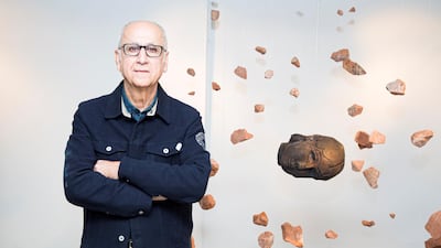 Artist Baldin Ahmad’s installation ‘The Age of the World’ is a replica of the Mask of Warka, which is thought to depict a Sumerian queen or the goddess Inanna. Rob Greig