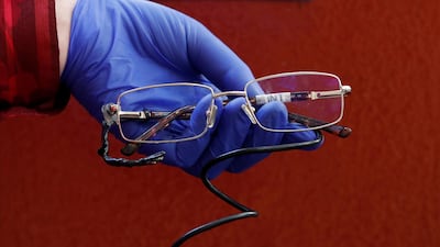 A pair of Stephen Hawking's glasses. Cambridge University Library has been given the paper archive of late British physicist Stephen Hawking, while London's Science Museum will receive the contents of his office, which curators plan to reconstruct as an exhibition. Reuters