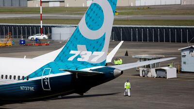 A Boeing 737 Max 9 at Boeing Field in Seattle, Washington. The FAA suspended operations of the 737 Max on March 13 after the Ethiopian Airlines flight 302 crash. AFP