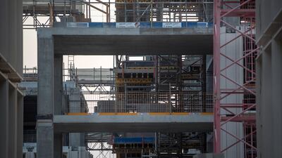 A structure takes shape.