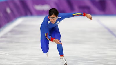 Pedro Causil of Columbia training ahead of his race at the Winter Olympics. Phil Noble / Reuters