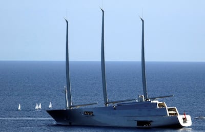 'Sailing Yacht A' owned by Russian tycoon Andrey Melnichenko is seen in front of Monaco harbour. Reuters