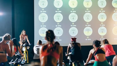 The new Cadence Theory indoor cycling studio in DIFC offers instructor-led classes as well as Les Mills Virtual workouts. Courtesy Cadence Theory