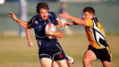Jebel Ali Dragons, in blue, have been in great form in the sevens format. Jake Badger for The National