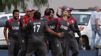 The UAE booked their place in the 2018 Cricket World Cup qualifier thanks to success in the World Cricket League Division 2 in Namibia. Courtesy ICC World Cricket League