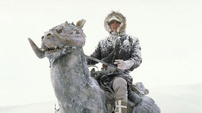 A scene from the ice planet of Hoth in The Empire Strikes Back... or Harrison Ford wrapping up warm to meet his Russian fans? (Courtesy: Lucasfilm)
