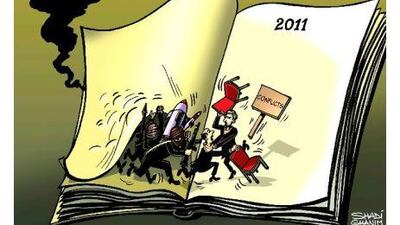 Illustration by Shadi Ghanim for The National