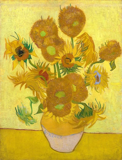 'Sunflowers', 1889, by Vincent van Gogh, found at the Van Gogh Museum, Amsterdam. Vincent van Gogh Foundation