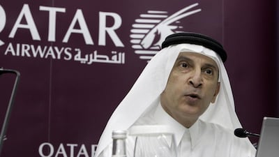 Qatar Airways chief executive Akbar Al Baker at the Arabian Travel Market. Jaime Puebla / The National