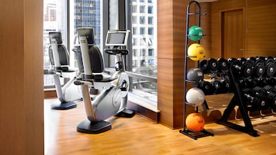 The fitness centre is open 24 hours and includes a yoga studio