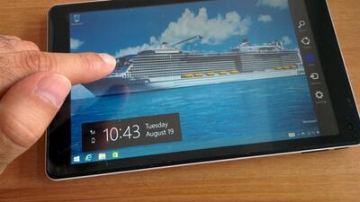 Each crew member onboard Quantum of the Seas has a personal Microsoft Windows tablet, with a suite of services and apps. Courtesy : Royal Caribbean International