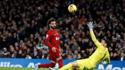 Liverpool's Mohamed Salah scores his team's second goal past Tottenham Hotspur goalkeeper Hugo Lloris in the 2-1 Premier League win at Tottenham Hotspur Stadium, London, on November 6, 2022. AFP
