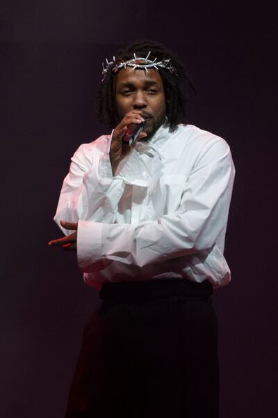 Kendrick Lamar has been named on the BoF 500 list for 2025. AP