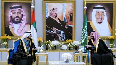 Sheikh Mohammed bin Rashid in Riyadh leading the UAE’s delegation to the 42nd GCC summit. Sheikh Mohammed was received by Saudi Arabia's Crown Prince Mohammed bin Salman upon arrival. Dubai Media Office