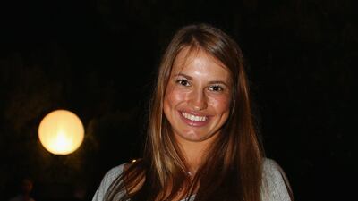 Yulia Putintseva poses for a photo at the players party during day two of the Dubai Duty Free Tennis Championship. Julian Finney/Getty Images